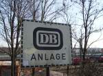 Ein altes DB Schild in Frankfurt am Main.