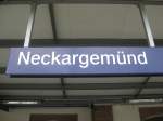 Ein Stationsschild von Neckargemnd am 03.06.2010.