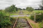 Draisinebahn Leck-Unaften in Schleswig-Holstein. Aufnahmedatum: 2. August 2011.