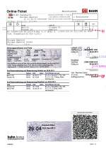 BERLIN, 29.04.2013, Fahrkarte für zwei Personen im Berlin-Warszawa-Express von Berlin nach Poznań und zurück -- Fahrkarte eingescannt