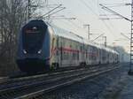 IC 2306 Köln - Emden=Außenhafen mit 146 561 am Zugschluss in Rheine=Bentlage, 01.02.2025