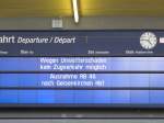 Von Blitz und Donner mit ihren Begleiterscheinungen blieb die Glckauf-Bahn am 12. Juli 2010 verschont. Sonst ging in Bochum Hbf. ber Stunden nicht viel.