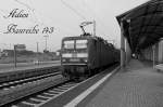 Mein Abschiedsbild für BR143, die nur noch bis Ende September im Regionalverkehr auf der Südharzstrecke unterwegs ist. 143 337-4 am 12.09.2015 im Bahnhof Nordhausen