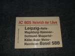 IC 605  Heinrich der Lwe  Leipzig - Basel SBB.(16.10.2007)