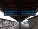 Zum Vergleich mit dem Zugzielanzeiger in Binz,gab es am Stralsunder Zugzielanzeiger,am 22.Januar 2018,deutlich mehr Information.