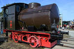Die Dampfspeicherlokomotive No.13  Olga  der Bauart B 2 fl stammt aus dem Jahr 1911. (Eisenbahnmuseum Darmstadt-Kranichstein, September 2019)