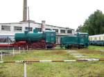 Zwei Loks der Fa Sachsentrans, Meiner CFl und eine V15 stehen bei Ekelwetter im BW Glauchau, 09.09.07