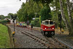 Historisches Eisenbahnwochenende im Mansfelder Land    EL 9–002 beim Kopfmachen im Bahnhof Wippergrund.