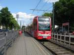 Am 6.6.13 konnten TW 4028 (vorne) und TW 40?? (hinten als Linie 1 Richtung  Weiden West  in der Haltestelle  Eupener Str.  abgelichtet werden.