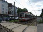 TW 4079 und TW 40?? waren am 6.6.13 als Linie 1 Richtung Brck unterwegs.