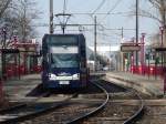 TW 4044 AM 14.3.14 unterwegs als Linie 12 nach Zollstock aufgenommen in der Haltestelle  Niehl .