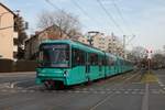 VGF Bombardier Flexity Swift U5-50 Wagen 896 am 20.02.21 in Frankfurt am Main 