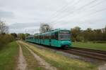 VGF Bombardier Flexity Swift U5-50 Wagen 858 am 08.05.21 in Frankfurt Kalbach 