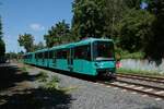 VGF Bombardier Flexity Swift U5-50 Wagen 827 am 13.06.21 in Frankfurt 