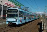 VGF Bombardier/Alstom Flexity Swift U5-50 Wagen 890 am 19.03.22 in Frankfurt Enkheim