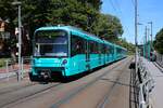 VGF U-Bahn Frankfurt Bombardier Flexity Swift U5-50 Wagen 865 auf der Linie U5 am 10.08.24