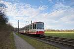 Wagen 351 der DSW21 auf der Linie U47 kurz hinter Westerfilde (31.12.2021)