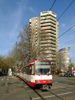 Rheinbahn Tw 4011  Linie U78, Düsseldorf Hbf  Düsseldorf, Kennedydamm  13.02.2024