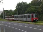 Dsseldorf: Die U78 nach Hauptbahnhof am U-Bahnhof ESPRIT Arena/Messe Nord.(2.7.2012) 