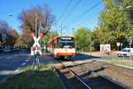 VGF Düwag U3 Wagen 151 am 13.10.18 zur U3 Wagen Abschiedsfahrt in Frankfurt am Main  Riederwald Schäfflestraße auf der U7