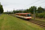 VGF Düwag U3 Wagen 151 am 06.06.21 in Frankfurt Riedberg bei Bewegungsfahrten 