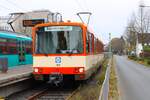 VGF Düwag U3 Wagen 153 am 27.10.24 im Rahmen einer Sonderfahrt in Frankfurt am Main 