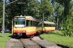 AVG Stadtbahnwagen 502 bei einer Sonderfahrt am 05.09.21 in Karlsruhe