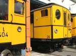 Hist. U-Bahnwagen in der Werkstatt Seestrasse, Tag der offenen Tr der BVG am 7. 9. 2008