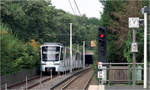 Die U35-Süd in Bochum -     1993 wurde die U35 vom Hauptbahnhof nach Hustadt weitergeführt, wobei eine in den 1970ige Jahren gebaute Schnellstraßenbahnlinie für die Stadtbahn