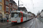 Rheinbahn Tw 3202  Linie U75, D-Eller Vennhauser Allee  Düsseldorf, Belsenplatz  19.12.2024