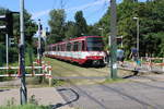 Düsseldorf DVG Stadtbahnlinie U79 (DUEWAG B80C 4703) Bilk, Universität Ost am 20.