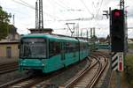 VGF Bombardier U5-25 Wagen 669 am 05.09.20 in Frankfurt Heddernheim vom Bahnsteig aus fotografiert