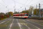 VGF Düwag U3 Wagen 153 am 27.10.24 im Rahmen einer Sonderfahrt in Frankfurt am Main. Das Foto wurde in einer Abstellanlage gemacht mit Warnweste durfte man dort Fotos machen