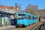 Frankfurt 736, Lokalbahnhof, Heisterstraße, 14.01.2025.
