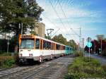 Ptb-Wagen 748 auf der U5 in Richtung Frankfurt HBF am Marbachweg.