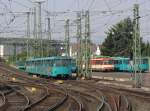 Frankfurter Stadtbahnwagen -

U-Bahntriebwagen vom Typ U2 und U4 im Betriebshof Heddernheim.
Die frühere Farbgebung in Orange und Grau war viel ansprechender.

01.09.2005 (M)