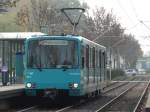 VGF Düwag U3 Wagen 462 als Fahrschulwagen am 31.10.15 in Frankfurt am Main