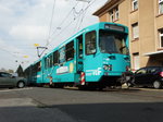 VGF Düwag Ptb Wagen 740 beim Wenden Downside am 14.04.16 in Frankfurt am Main Eckenheim