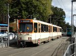 VGF Düwag Ptb Wagen 710 am 05.10.16 in Frankfurt Eckenheim.