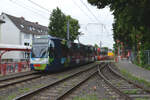 KVB Tw 4558  Linie 1, Bensberg  Vollwerbung  FIBO   Bergisch Gladbach, Refrath  03.06.2024