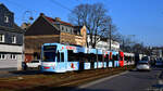 4547 in Köln Weiden kurz vor der Haltestelle Weiden Römergrab am 04.02.2025.