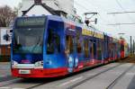 Niederflurwagen 4104 auf der Kreuzung Aachener Strae/Frechener Weg im Stadtteil Weiden am 29.04.2012.