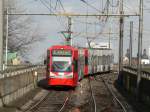 Zug 4539 fhrt von der Deutzer Brcke kommend am Heumarkt ein.