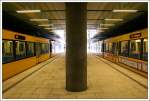 Der Blick ins Helle - 

U-Station Gerlingen, der Endbahnhof der Stadtbahnlinie Stuttgart liegt teils unter der Erde und teils im Einschnitt. 16.03.2007 (M)