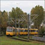 Im Bogen -

Ein Zug der Linie U7 in Ostfildern bei der Station Parksiedlung. 

08.10.2009 (M)