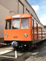 Hilfsgertezug der Berliner U-Bahn, hier in der Werkstatt Seestrae zum Tag der offenen Tr am 7.9.2008