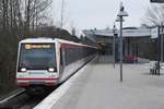 HAMBURG, 15.03.2018, U 1 nach Großhansdorf/Ohlstedt bei der Einfahrt in den U-Bahnhof Trabrennbahn (Linie U 1)
