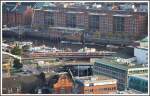 U3 zwischen Baumwall und Rdingsmarkt. Im Hintergrund die Speicherstadt. (22.10.2011) 