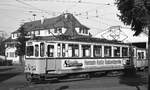 END Straßenbahn Esslingen-Nellingen-Denkendorf__Die aber auch nach Scharnhausen und Neuhausen fuhr. Tw 5 [ME 1926] vor der Wagenhalle in Nellingen.__20-03-1976 