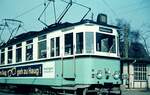 END Straßenbahn Esslingen-Nellingen-Denkendorf__Die aber auch nach Scharnhausen und Neuhausen fuhr.__Tw 9 nach Neuhausen an der Haltestelle Nellingen Hindenburgstraße.__05-04-1971